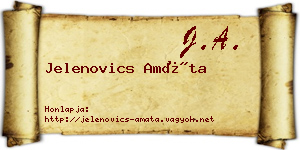 Jelenovics Amáta névjegykártya